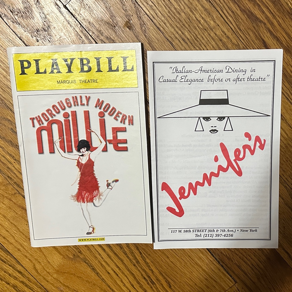2002 Playbill and Resturant menu
